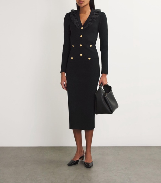 Wool Ruffle-Trim Cardigan
