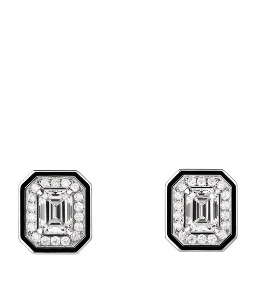 White Gold and Diamond Vendôme Liseré Earrings