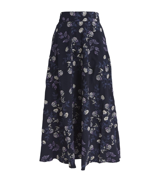 Embroidered Bergamota Sueño Midi Skirt