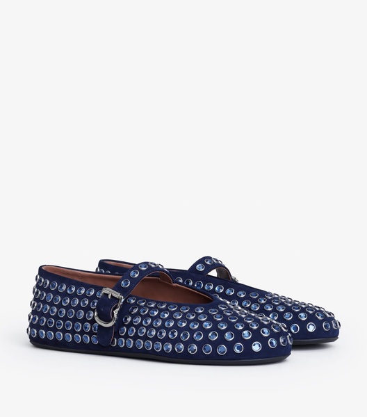 Crystal-Embellished Ballet Flats