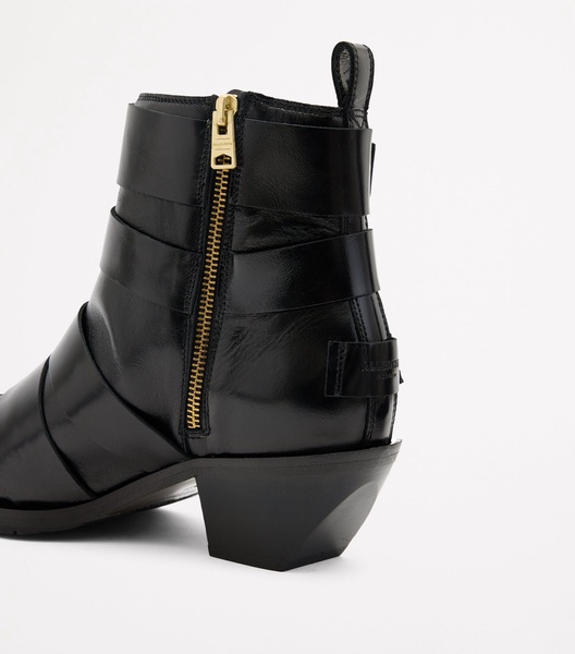 Leather Buckle-Detail Jane Boots 43