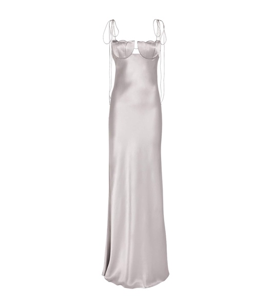 Satin Tulip Maxi Dress