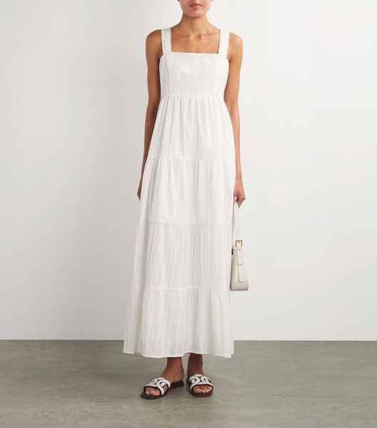 Cotton-Gauze Ginseng Maxi Dress