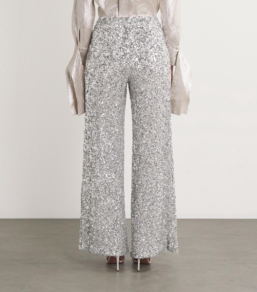 Sequinned Mame Wide-Leg Trousers