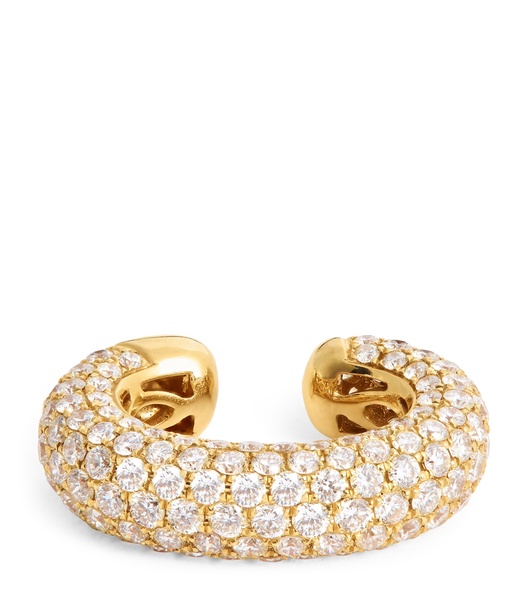 Yellow Gold and Diamond Cosmo Single Ear Cuff