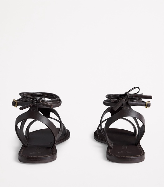 Leather Wrap-Around Sandals