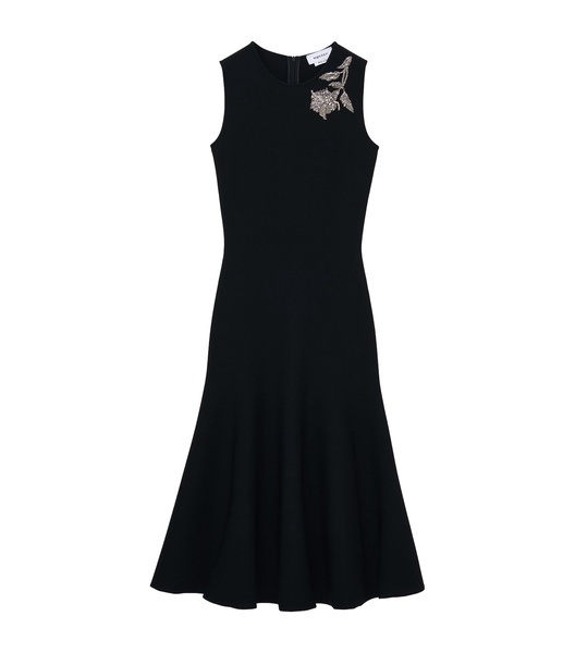 Embroidered Banshee Midi Dress