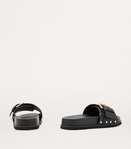 Leather Ellie Stud Slides