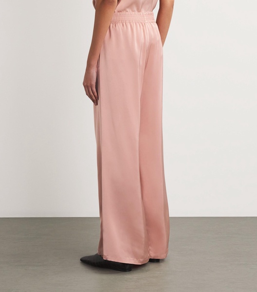 Elasticated-Waistband Flared Trousers