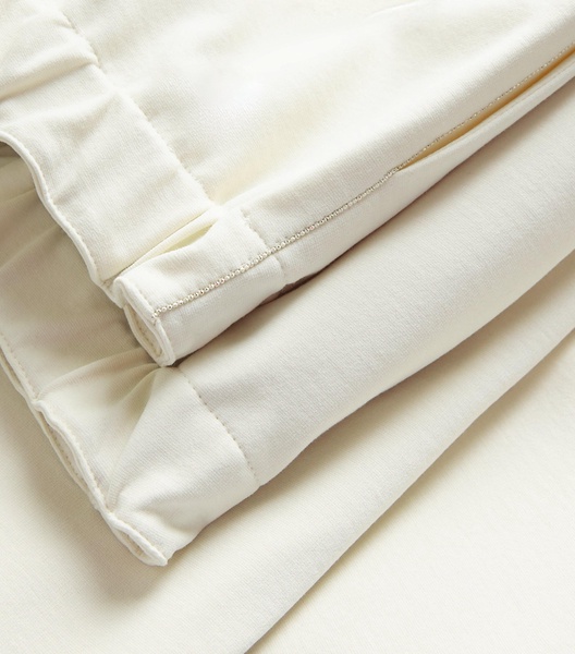 Bead-Detail Elasticated-Waist Trousers