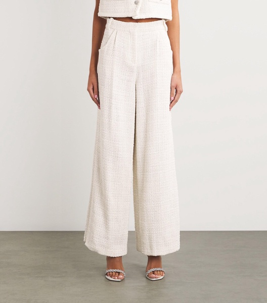 Tweed Wide-Leg Trousers