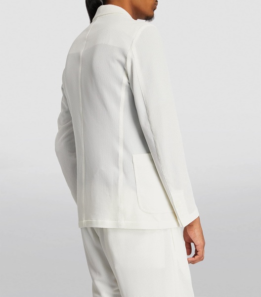 Waffle-Knit Blazer