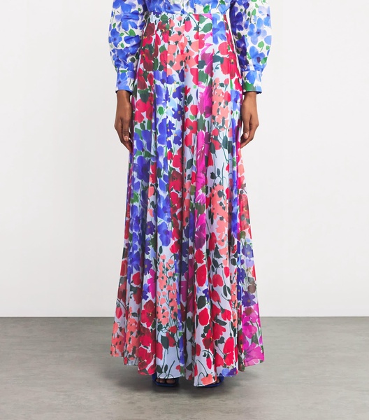 Floral High-Rise Palazzo Trousers