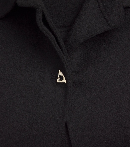 Wool-Silk Button Crane Jacket