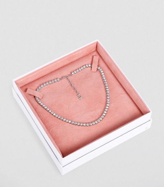 Crystal-Embellished Tennis Necklace