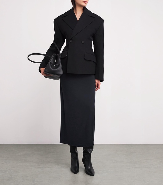 Crepe Jersey Midi Skirt