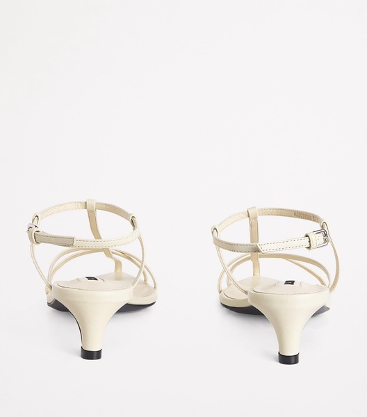 Leather Strappy Heeled Sandals 35