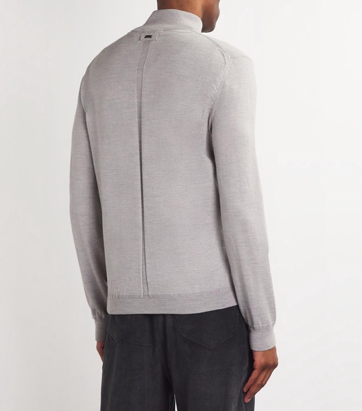 Virgin Wool Quarter-Zip Sweater