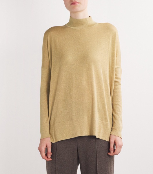 Cashmere Metallic Rollneck Sweater