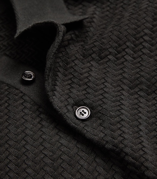 Cotton-Silk-Cashmere Polo Shirt