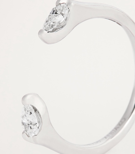 White Gold and Diamond Orbit Ring