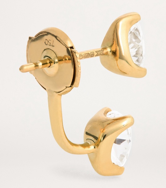Yellow Gold and Diamond Orbit Single Earring