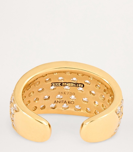 Yellow Gold and Diamond Galaxy Single Ear Cuff