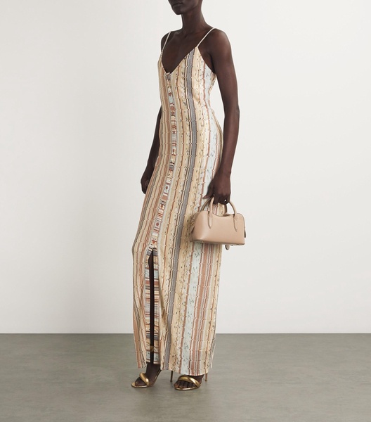 Knitted Striped Maxi Dress