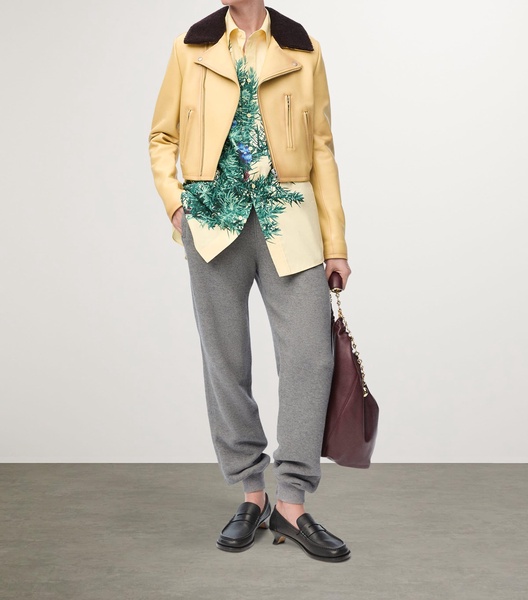 Cotton-Silk Juniper Branch Shirt