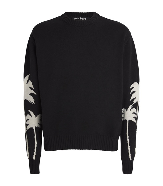 Cotton-Merino Wool Palm Sweater