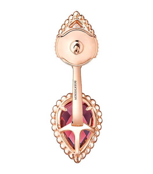 Rose Gold, Diamond and Garnet Serpent Bohème Earrings