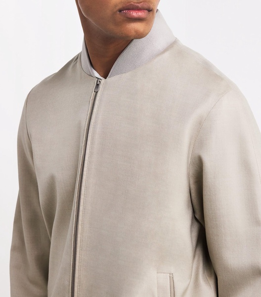 Cashmere-Silk Bomber Jacket