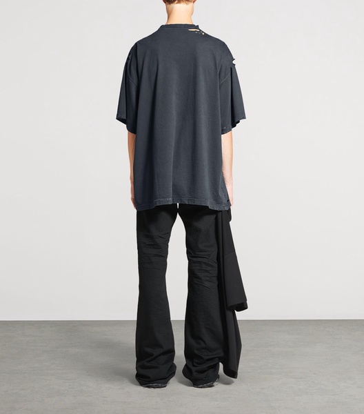 Fashion Designer Oversized T-shirt in Faded Black