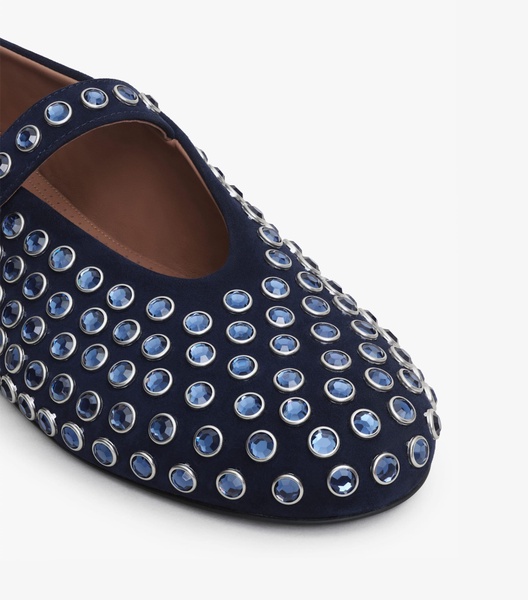 Crystal-Embellished Ballet Flats