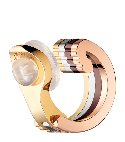 Small Mixed Gold and Diamond Quatre Classique Single Ear Clip