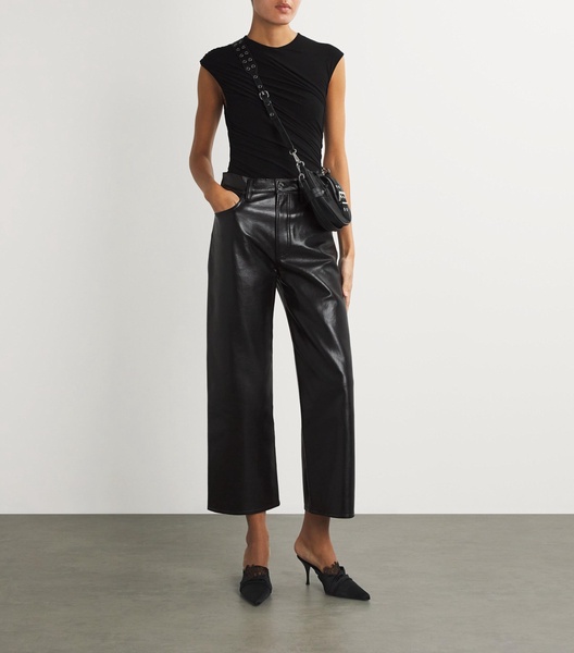 Leather-Blend Ren Jeans