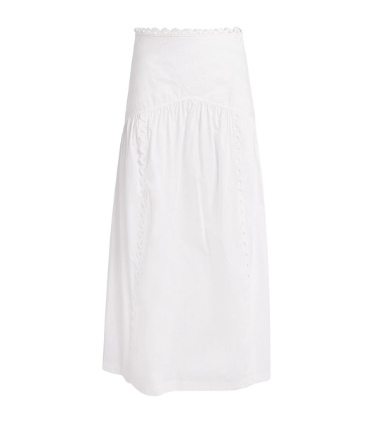 Cotton Midi Skirt