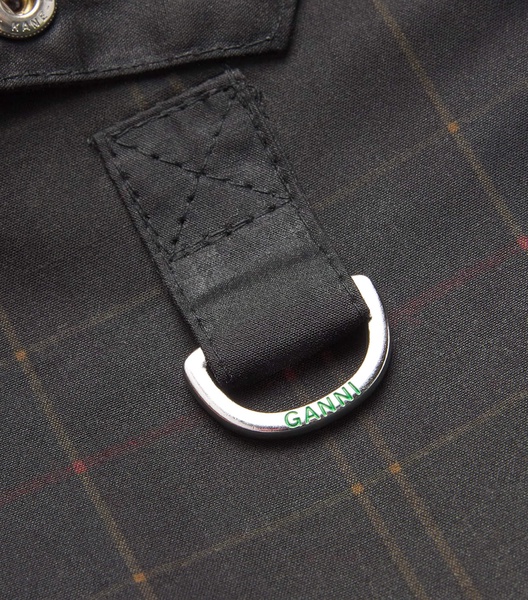 x GANNI Tartan Waxed Anorak Jacket
