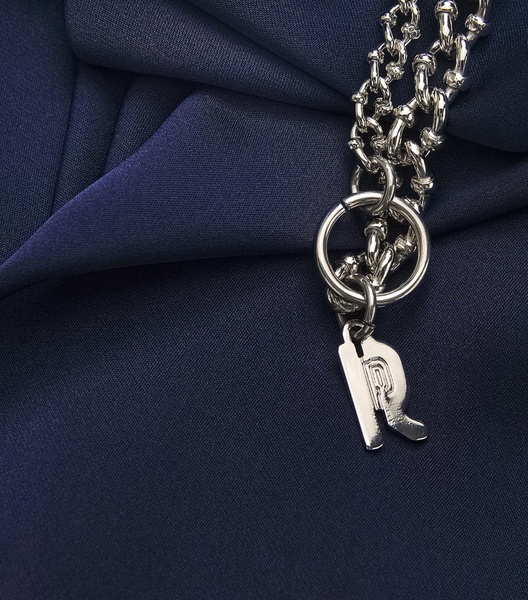 Satin Chain-Detail Maxi Dress
