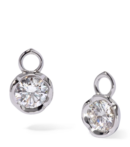 White Gold and Diamond Whoopsie Daisy Earring Drops
