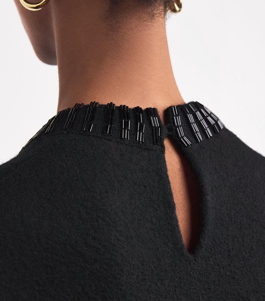 Virgin Wool Embellished Sweater