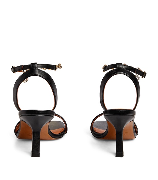 Leather Chain-Detail Sandals 50