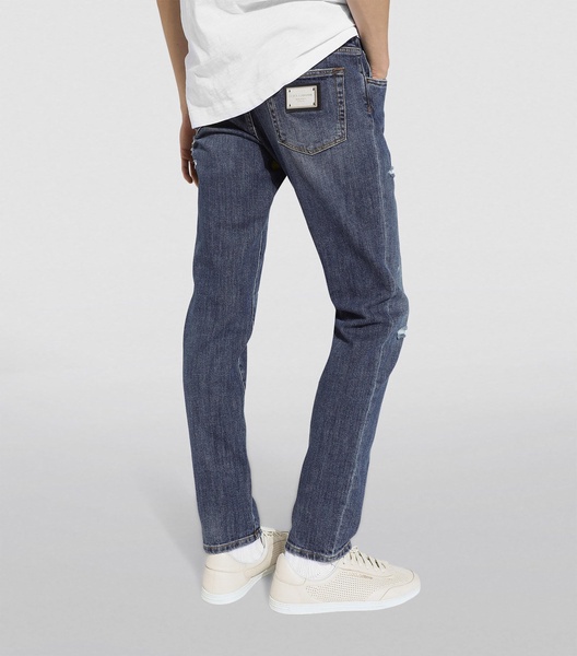 Slim-Fit Distressed Jeans