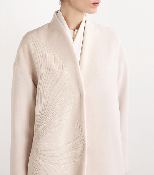 Alpaca-Wool Embroidered Coat