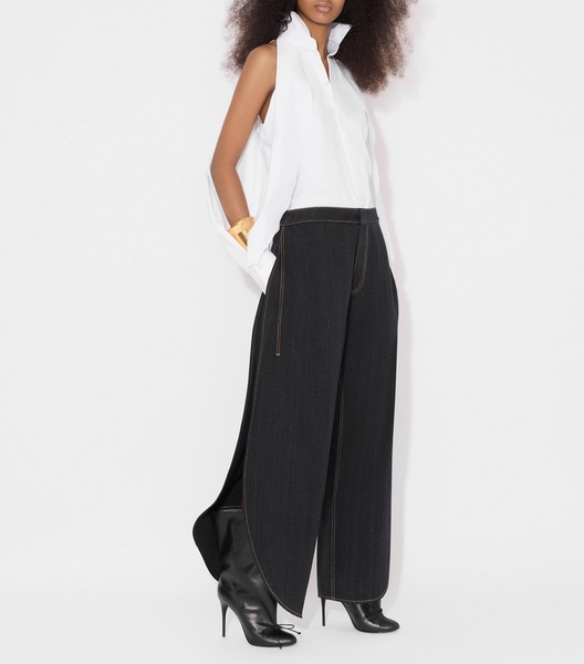 Cotton Balloon-Sleeve Shirt