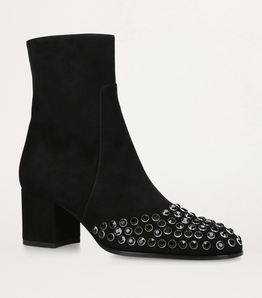 Suede Embellished Ankle Boots 60