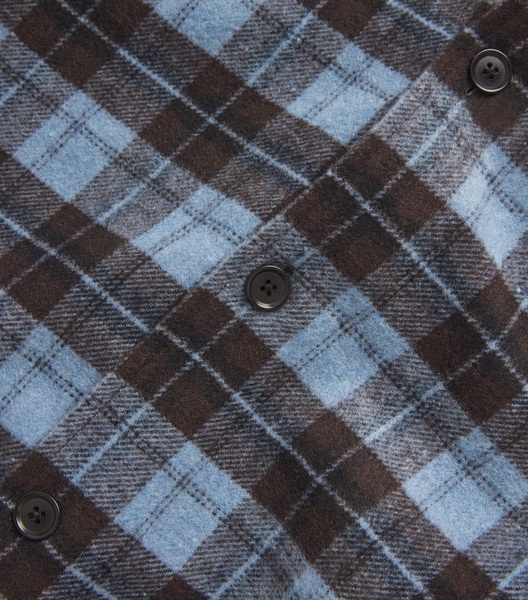Wool-Blend Check Sacastor Overshirt