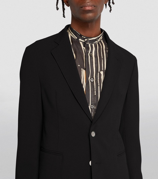 Crepe Single-Breasted Blazer
