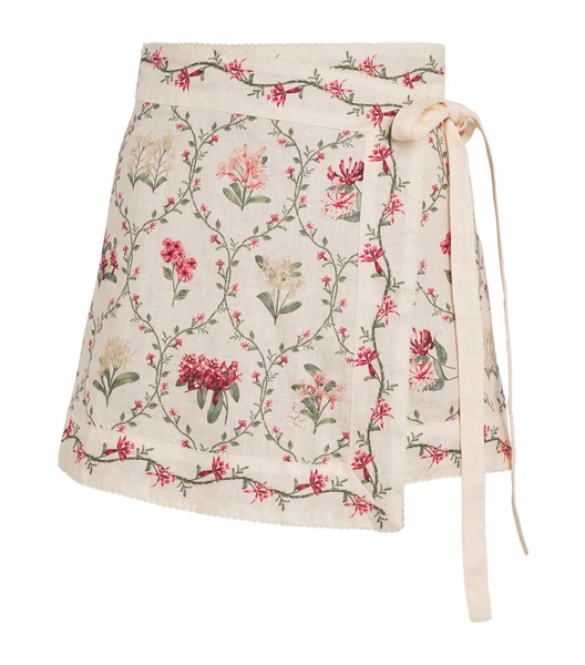Linen Luna Orquidea Mini Skirt