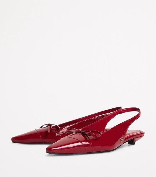 Leather Zoey Slingback Heels